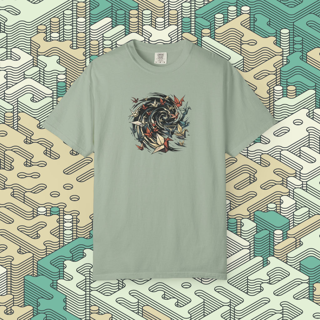 Origami Swirl of Birds T-Shirt