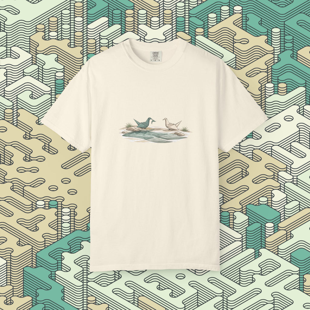 Origami Fishing Birds T-Shirt