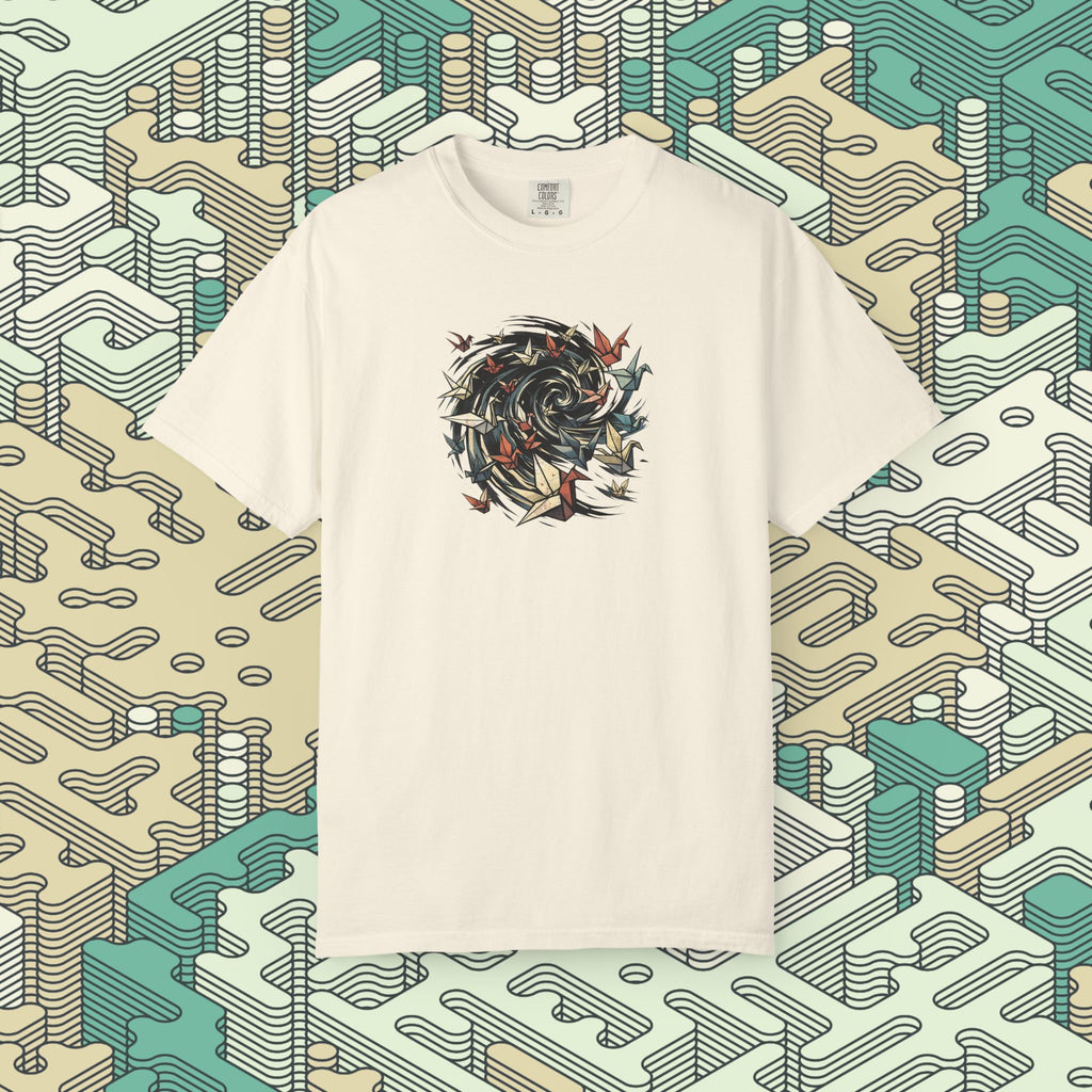 Origami Swirl of Birds T-Shirt