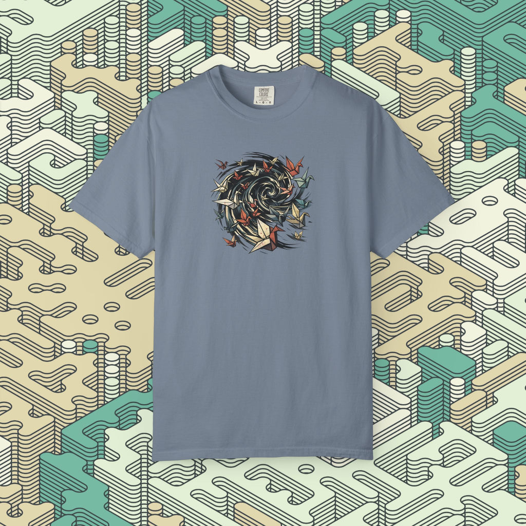 Origami Swirl of Birds T-Shirt