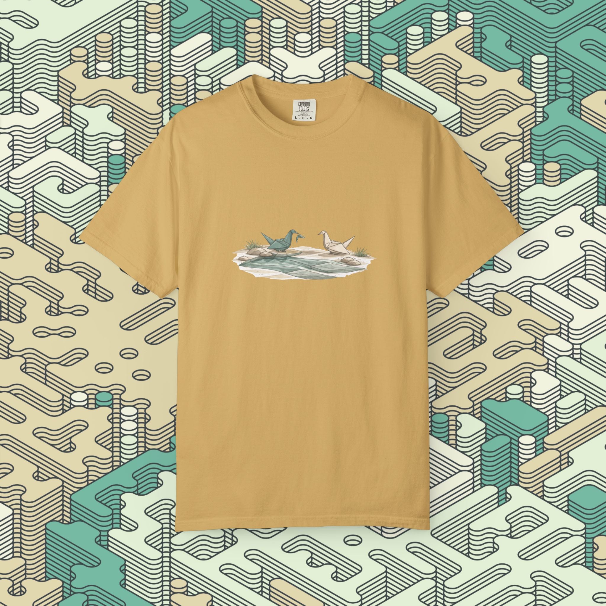 Origami Fishing Birds T-Shirt